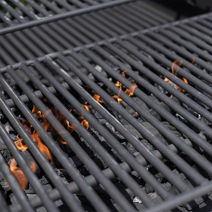 Ash & Ember Extra Large Park Style Charcoal Grill, 942 Sq. In Single Post Outdoor Grill, Two Dual Adjustable Grates with Spring Handles & Side Shelf, Barbeque Grill for Camping & Backyard