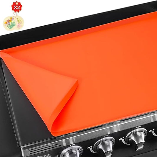 36 Inch Mat for Blackstone, 100% Food-Graded Silicone Griddle Cover with 2 Dishwashing Sponges
