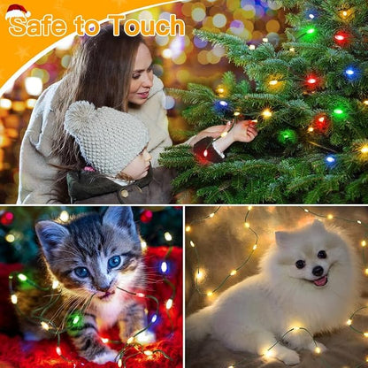 Ollny Christmas Lights 262 FT 800 LED IP67 Waterproof, Color Changing Christmas Lights Outdoor with Remote, 11 Modes Dimmable Timer Warm White to Multicolored Changeable String Lights for House Decor
