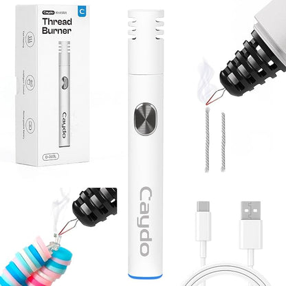 Caydo Thread Burner, USB Rechargeable Thread Zapper with Indicator Light | Electric Yarn Burner for Burning,Beading, Weaving & Jewelry Making (Replacement Tip Not Included)