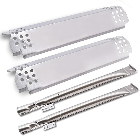 Hiorucet Grill Replacement Parts for Nexgrill 2 Burner 720-0864, 720-0864M Grill Models, Stainless Steel Grill Heat Plates and Burners Replacement for Nexgrill 720-0864R, 720-0830H.