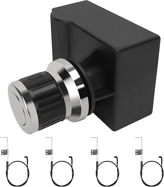 Grill Igniter Kit for Nexgrill 720-0830H 720-0830D Replacement Igniter 4 Burner, 4 Outlets Tact Push Button Grill Ignitor for Nexgrill 730-0958A, 720-0864, 3 & 2 Burner Grill Replacement Igniters