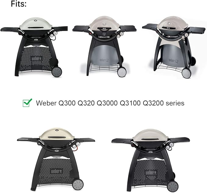 Stanbroil Solid Rod Stainless Steel Grill Cooking Grates for Weber Q300, Q320, Q3000, Q3100, Q3200 Series Gas Grill, Replacement Parts for Weber 7646
