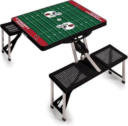 Picnic TIME NFL Football Field Folding Picnic Table, Camping Table, Outdoor Table with Umbrella Hole