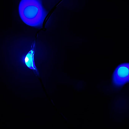 2-Pack 20 LED Wire Twinkle Fairy Lights, Battery Powered, Waterproof — Christmas, Holidays, Wedding, Party — Bedroom, Living Room — 6.5 Ft, Blue, Indoor & Outdoor