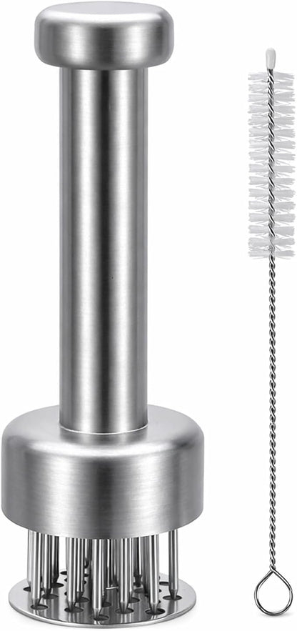 Meat Tenderizer Tool, Stainless Steel Needle Meat Tenderizer with 21 Needles, Kitchen Tenderizing Tool for Steak, Chicken, Pork, Beef, Dishwasher Safe