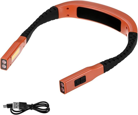 M METERXITY Grill Light for Outdoor Barbecue Grilling Accessories, ABS LED Neck Reading Light for Men Women Readers/Camping/Knitting/Crochet Accessories, BBQ Lighting [Orange]