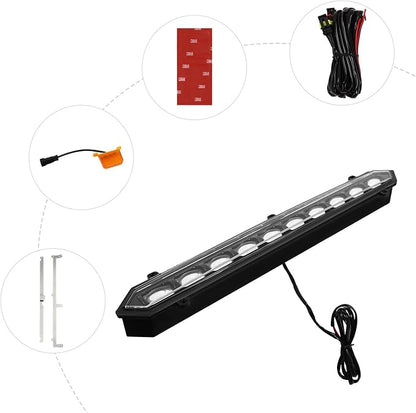 Grille Grill Light Compatible with 2022 2023 Toyota Tundra PRO w/Wiring Center Front LED Grillelamp Assembly Automotive Replcement Kit Grille Lights- DC9-32V, 22W, IP68, 6000K