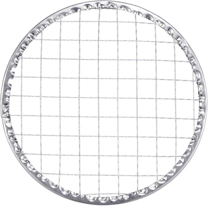 HARFINGTON 5pcs Round BBQ Grill Net 5.5" Dia Galvanized Iron Barbecue Mesh Mat for Baking Smoking Charcoal Grilling Roasting