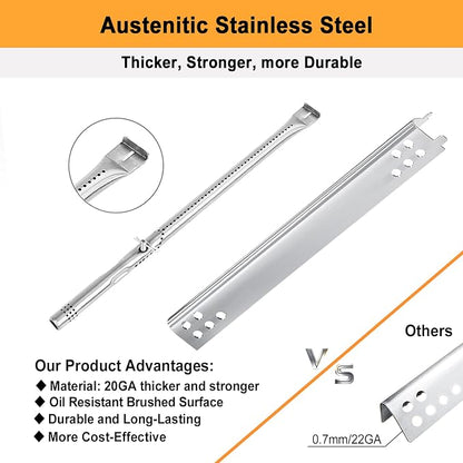 Charbroil Grill Replacement Part, Char Broil Grill Burner;4-Burner | Burner L=17.75 inch,304 Stainless Steel;For Charbroil Performance 4 & 2 Burner Grills 463342119 463377319 463347019 463376519