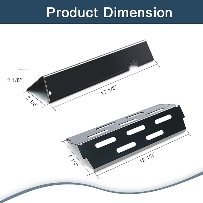 Flavorizer Bars,Heat Deflectors and Grill Burner for Weber Genesis II E-410, S-410, LX E-440, S-440 (Porcelain Steel, 66030 * 7+ES/410 * 4+66790 * 4)