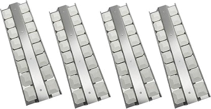 032370 Ceramic Briquette Tray 4 Heat Plates, Burner Cover with briquettes Replacement for Viking VGBQ33603RESS, VGBQ53024, VGBQ53624, VGBQ54224 Gas Grill 18" X 5-1/2"