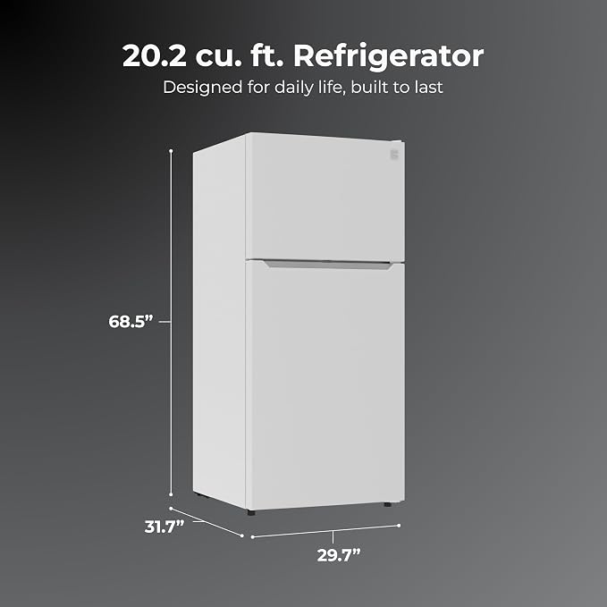 Kenmore 20.2 cu. ft. 30" Wide Top Mount Refrigerator - White