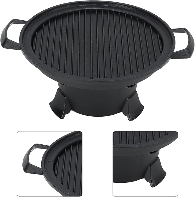 Cast Iron Hibachi Nonstick Die Cast Aluminum Japanese Tabletop Portable Charcoal Grill, Easy to Carry and Assemble, Japanese BBQ Grill Stove for Home Picnic, Camping