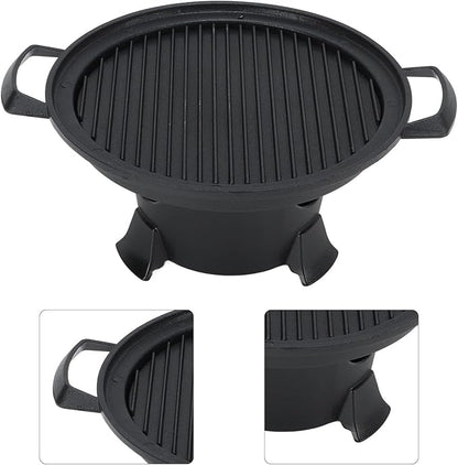Cast Iron Hibachi Nonstick Die Cast Aluminum Japanese Tabletop Portable Charcoal Grill, Easy to Carry and Assemble, Japanese BBQ Grill Stove for Home Picnic, Camping