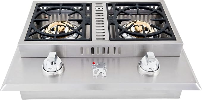 Lion Premium Grills L1634 Natural Gas Double Side Burner, 26-3/4 by 20-1/2-Inch