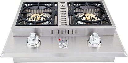 Lion Premium Grills L1634 Natural Gas Double Side Burner, 26-3/4 by 20-1/2-Inch