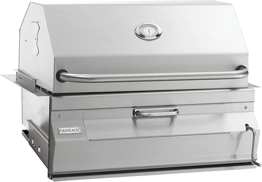 Fire Magic Legacy 24-Inch Built-In Charcoal Grill with Smoker Oven/Hood (12-SC01C-A)