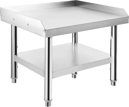 GAOMON Stainless Steel Equipment Grill Stand, 24 x 28 x 24 inch Grill Stand Table with Adjustable Storage Undershelf, Equipment Stand Grill Table, for Hotel, Home, Commercial Restaurant Kitchen