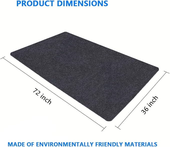 Gas Grill Mat，36" x 72" Premium BBQ Mat—Protects Decks and Patios from Grease Splashes,Soft Absorbent Material-Contains Grill Splatter，Anti-Slip and Waterproof Backing，Washable