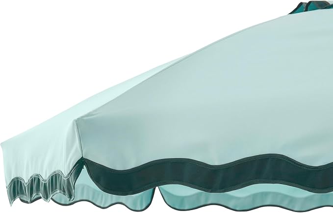 6FT Patio Beach Umbrella, UPF 50+ Sun Shade, Adjustable Tilt | Portable & Vented Outdoor Umbrella for Sand, Backyard & Garden, Harbour Cypress Green (Light & Dark Green)