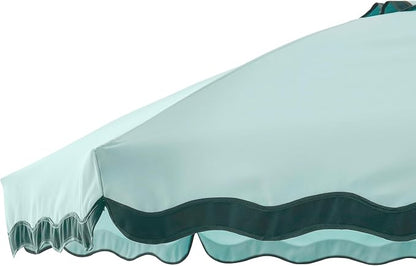 6FT Patio Beach Umbrella, UPF 50+ Sun Shade, Adjustable Tilt | Portable & Vented Outdoor Umbrella for Sand, Backyard & Garden, Harbour Cypress Green (Light & Dark Green)