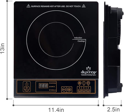 Duxtop 1800W Portable Induction Cooktop Countertop Burner, Silver 8120MC/BT-180G3