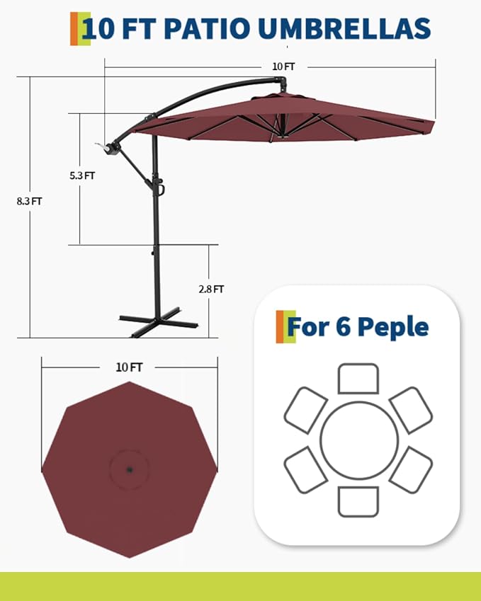 15FT Outdoor Patio Umbrella,Double-Sided Rectangle Market Umbrella with 36 LED Solar Lights & Base,UV50+ Weather-Resistant Oversized Outdoor Umbrella,Crank Lift,3-Way Shade for Pool,Garden,Backyard