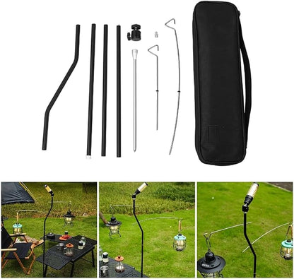 Portables Camping Light Poles Regulable Fishing Hanging Light Fixing Stand for Outdoor BBQ Fishing Trip