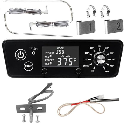 Digital W/LCD Display Control Board Thermostat Kit for Pit Boss Pellet Grill Smoker Austin XL, Replacement Parts Includes Meat Probes,Temp Sensor & Ignition Hot Rod