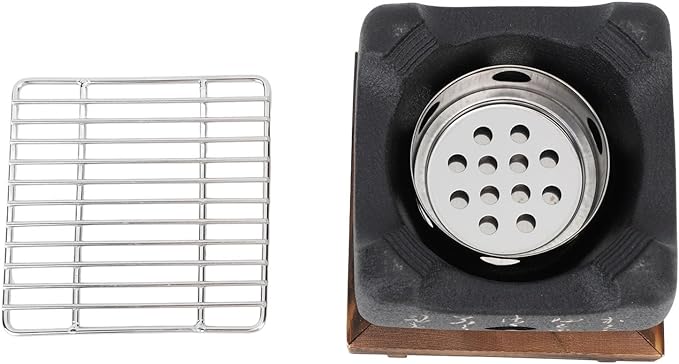 GOWENIC Japanese Charcoal Stove Mini Portable BBQ Grill, Multi Functional Fast Heating Barbecue Stove for Family Grilling, Charcoal Oven (19.5x18cm / 7.7x7.1in)