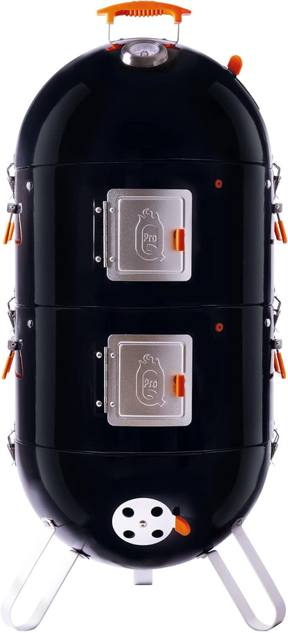 ProQ BBQ Smoker (Frontier V4) - 4in1 Charcoal Meat Smoker BBQ - Outdoor Smokers and Grills - BBQ with Smoker