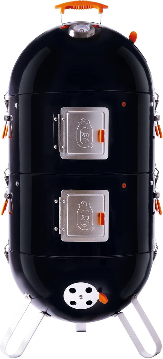 ProQ BBQ Smoker (Frontier V4) - 4in1 Charcoal Meat Smoker BBQ - Outdoor Smokers and Grills - BBQ with Smoker