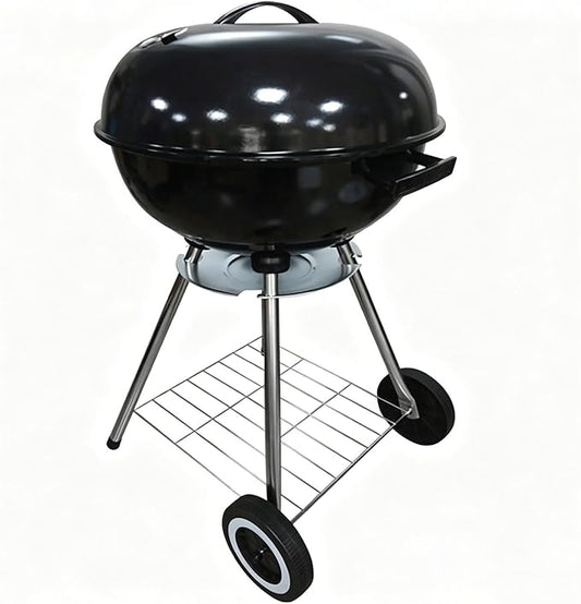 20" Heavy Duty Charcoal Barbecue Grill with Porcelain-Enameled Lid,Portable Charcoal Grill,2 Wheeled Portable Grill for Camping,Outdoor Cooking,and More,for Small Patio Backyard