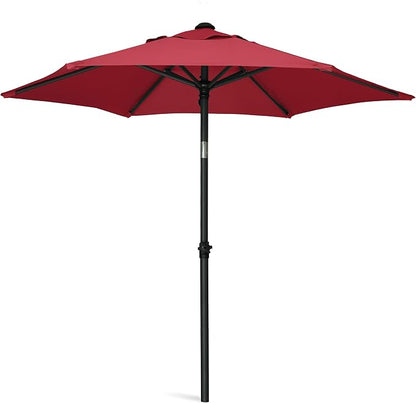 AMMSUN 6FT Patio Umbrella, Outdoor Table Umbrella with Push Button Tilt | UPF50+ Sun Protection and Water-Resistant Fabric, Premium Steel Pole and Ribs, Height-Adjustable and Push-Button Tilt