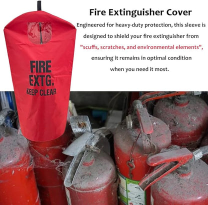 Fire Extinguisher Cover, Heavy Duty Fire Protective Sleeve from scuffs & scratches Accessories, 17"Wx22"L,1 Pcs (5-13LB)