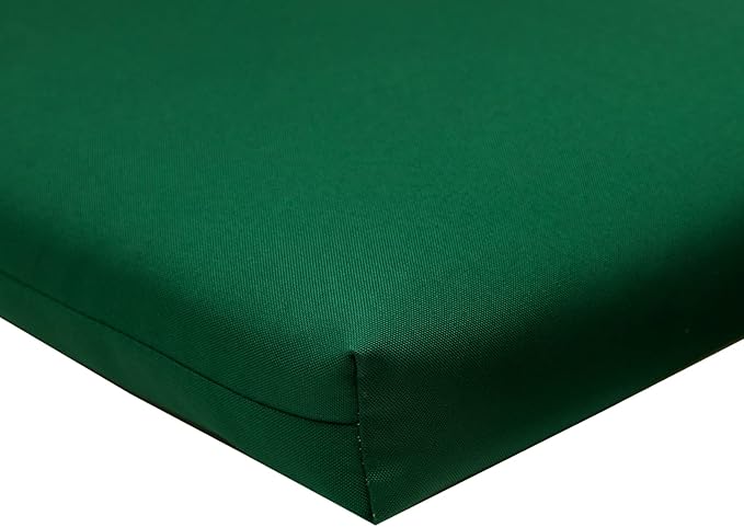 QILLOWAY Outdoor Indoor Seat Cushions, Square Foam Dining Chair Pads,All Weather, 17"x17"x3",2 Count (Mallard/Forest Green)