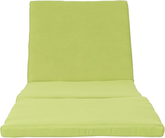 Christopher Knight Home Jamaica Outdoor Water Resistant Chaise Lounge Cushions, 2-Pcs Set, Green