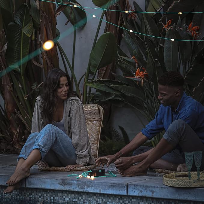 MPOWERD Luci Solar String Lights: Rechargeable via Solar and USB, Power Bank for Mobile Charging, 18’ or 44’, Waterproof, Lasts Up to 40 hrs, Up to 140 Lumens LEDs, Camping, Indoor/Outdoor Decorating
