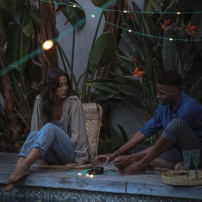 MPOWERD Luci Solar String Lights: Rechargeable via Solar and USB, Power Bank for Mobile Charging, 18’ or 44’, Waterproof, Lasts Up to 40 hrs, Up to 140 Lumens LEDs, Camping, Indoor/Outdoor Decorating