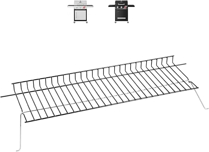 Utheer Porcelain-Coated Warming Rack for Dyna-Glo Gas Grills, 23.2" x 6.7" Upper Warming Shelf Replacement, Fits DGF371CRP-D & DGH373CRP-D
