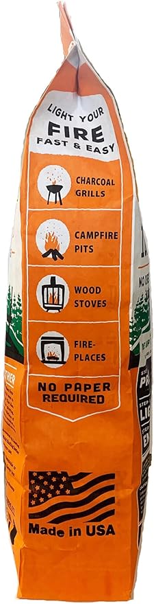 Stump Chunks: SC-15 1.5 Cu Ft Kindling & Fire Starter - Natural Fire Kindling Wood Sticks & Firewood Starter - Firestarter Sticks from Recycled Tree Stumps - Large Bag