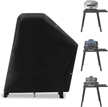 Grill Cover for Ninja XSKUNSTAND Outdoor Stand with One Side Tables,Compatible with Artisan Pizza Oven MO201,Ninja Woodfire Collection OG700,OG800, OG900, & OO100 Series(Cover Only)