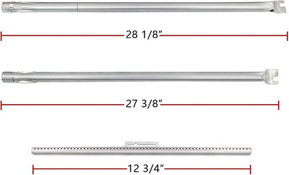Hongso 7508 Burner Tube Kit and 7536 Porcelain Steel Flavorizer Bars 22.5 Inch for Weber Spirit E310 320 (with Side Mounted Control Panel Older Model), Spirit 700 Genesis Silver Gold Platinum B C 7537