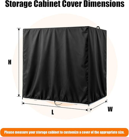 Kasla Outdoor Storage Cabinet Cover, Custom Cover | Heavy-Duty and Waterproof, Fits Storage Shelf, Storage Shed, Deck Box for Kitchen Patio Garden Organization and Storage