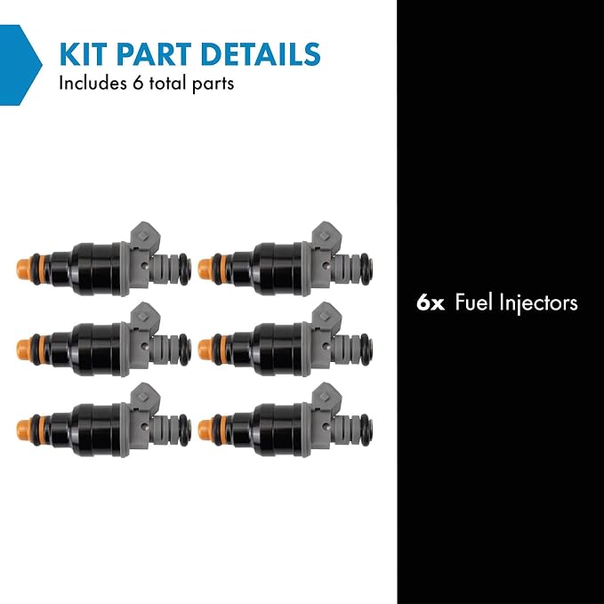 TRQ Fuel Injector Set | For 1997-2000 Ford E-150 Econoline 1997-1998 E-150 Econoline Club Wagon E-250 F-150 1996-1998 Windstar