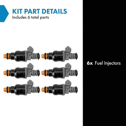 TRQ Fuel Injector Set | For 1997-2000 Ford E-150 Econoline 1997-1998 E-150 Econoline Club Wagon E-250 F-150 1996-1998 Windstar