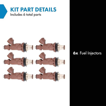 TRQ Fuel Injector Set | For 1999-2002 Toyota 4Runner 1999-2004 Tacoma 2000-2004 Tundra