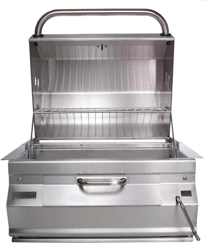 Fire Magic Legacy 24-Inch Built-In Charcoal Grill with Smoker Oven/Hood (12-SC01C-A)