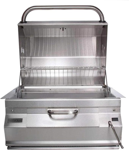 Fire Magic Legacy 24-Inch Built-In Charcoal Grill with Smoker Oven/Hood (12-SC01C-A)